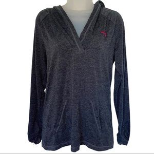PUMA Gray Long Sleeve Hoodie Shirt Casual Lounge